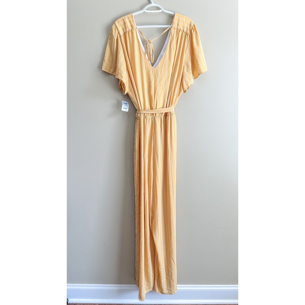 Charlotte Ruse Plus Size Yellow Patterned Jumpsuit - Picture 5 of 5